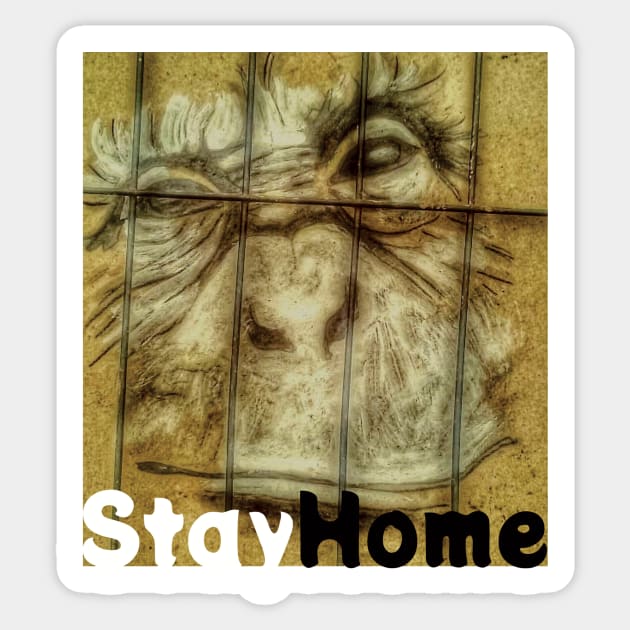 Stay at Home Sticker by Art and Design Ngopidulu